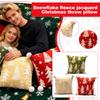 Christmas Pillow Snowflake Velvet  Christmas Tree Elk Pillow Cushion Holiday Decoration Cushion