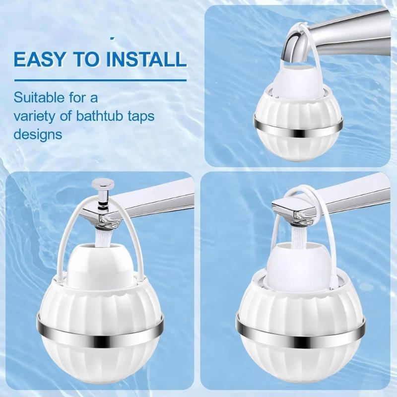 Portable Shower Tub Filter Plastic Bathtub Water Filter Efficient Hanging Tub Faucet Filter for Shower, Bathtub Faucet