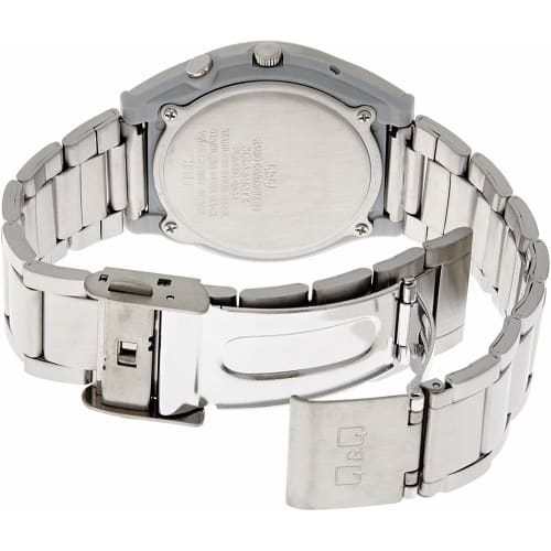 Citizen Q&Q Watch Analog Radio Solar Waterproof Date Metal Band HG12-204 Men's White