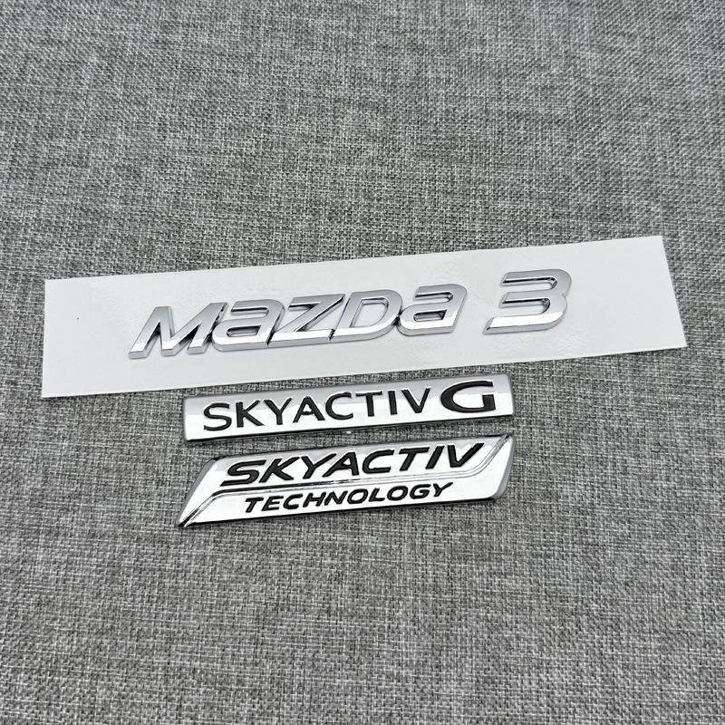 Mazda 3 Czarny Tylny Klapa Bagażnika "Czarny Wojownik" SKYACTIV Naklejka na Bagażnik