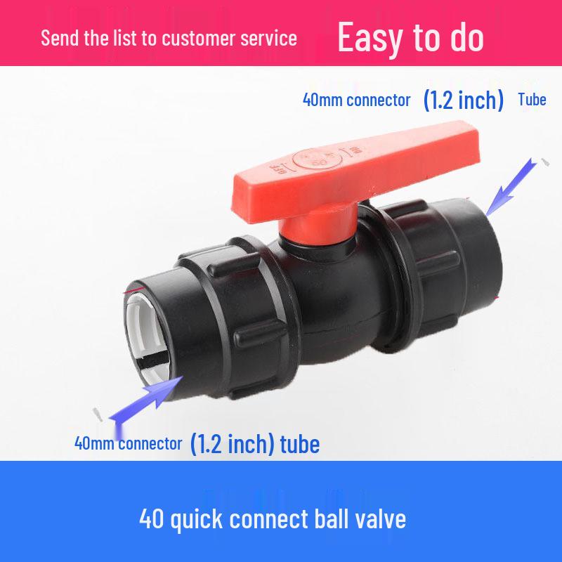 Robinet sferic cu conector rapid tip union pentru țeavă PE, Robinet T, Robinet cu fuziune fără căldură, Fitinguri cu conectare rapidă pentru reparații de urgență.