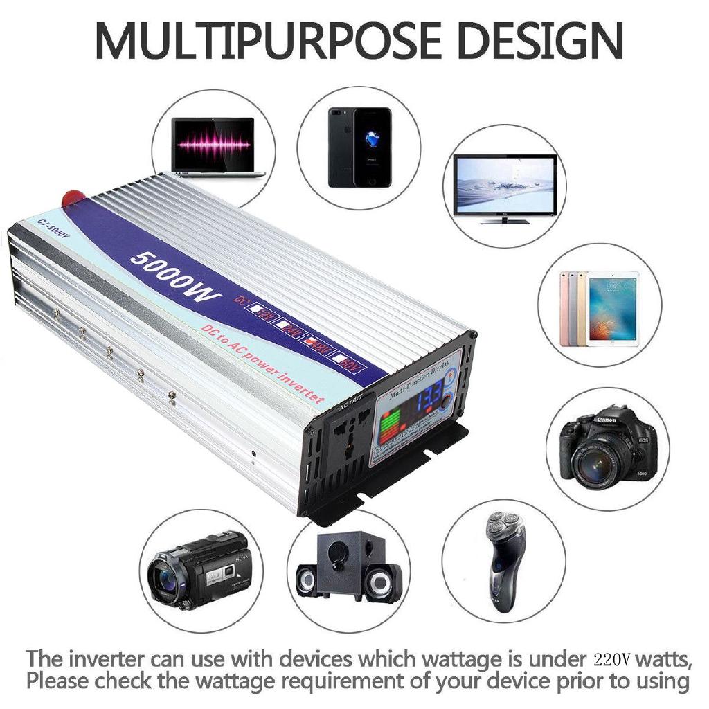 10000W Inverter peak VoltageTransformer 12V/24V/48V Modified Sine Wave Power Voltage transformer Inverter Converter 33*15*7.5cm