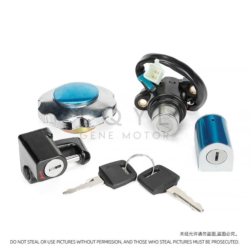 LQYL Motorcycle Ignition Switch Lock Fuel Gas Cap Tank Cover Key Set For Italika Ft125 Dt125 Ft150 Dt150 2015 2016 2017 2018