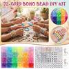 Perlen-Set - 72 Fächer Bunte Perlen für DIY Boho Armband Bastelset