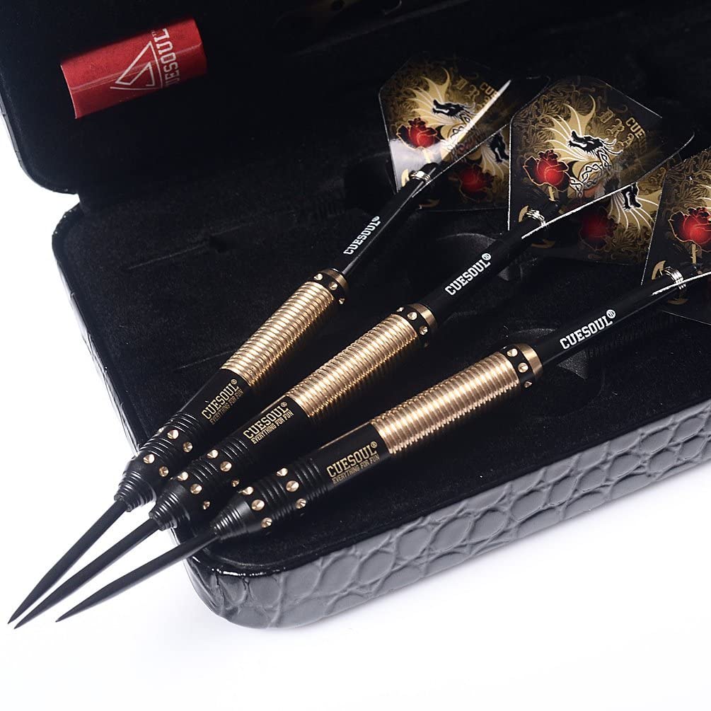Cuesoul Dragon Deluxe Brass Steel Tip Darts Set 21g F2305-L