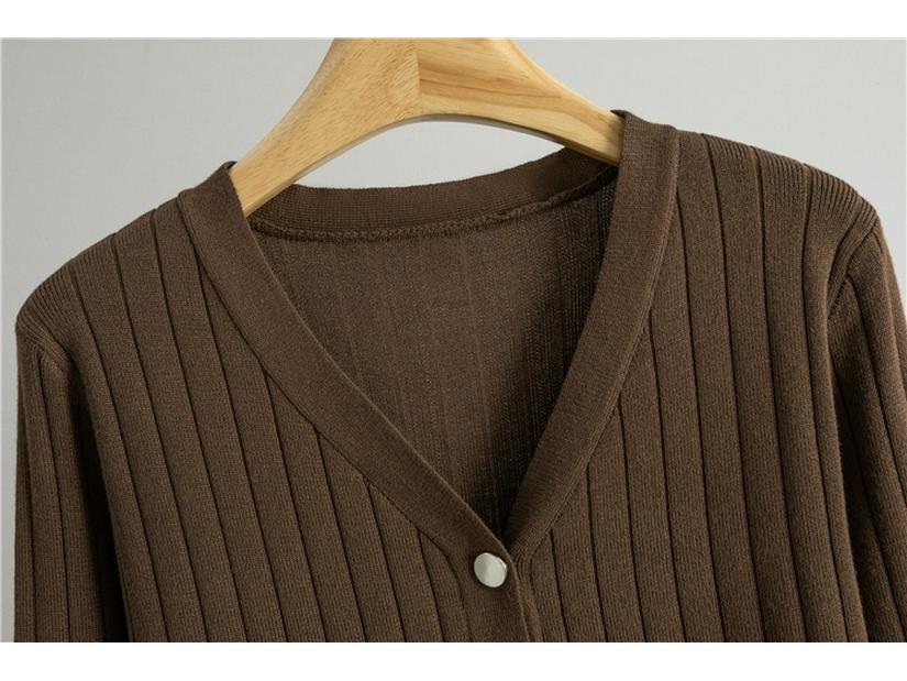 Europäisches Strick-Cardigan- und Rock-Set für Damen - Glockenärmel, Frühling-Herbst, Koreanischer Stil