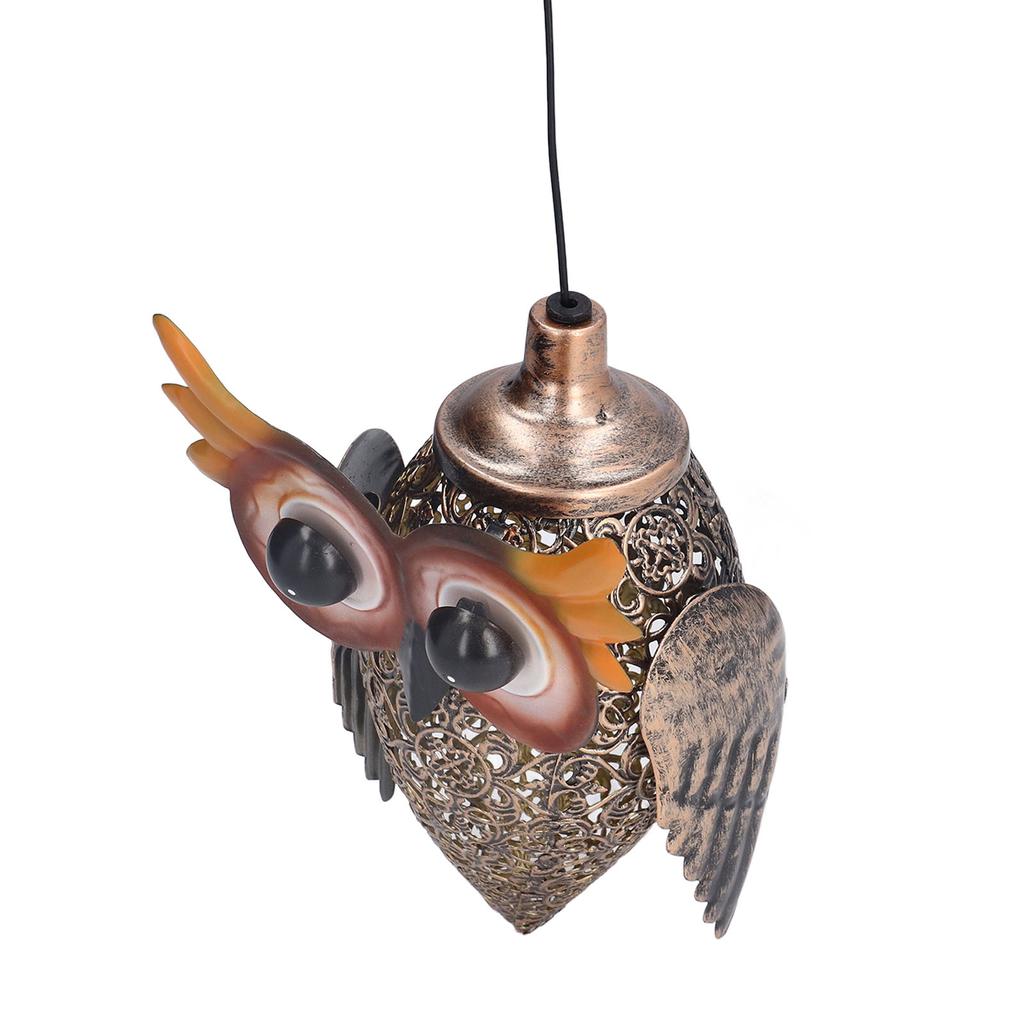 Hanging Solar Light LED IP55 Waterproof Night Owl Design Peaceful Ambience Sturdy Hanging Solar