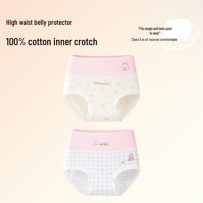 Custom High-Waisted Cotton Briefs for Older Girls – No Wedgies, Class A Quality