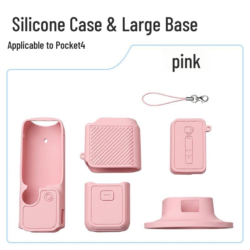 DJI Pocket 4/3 Silicone Protective Case with Screen & Drop-proof Desktop Base