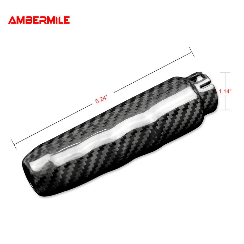 Real Hard Carbon Fiber Interior Car Hand Brake Grip Covers Trim for Mini Cooper F55 Hardtop F57 F56 Hatchback Accessories