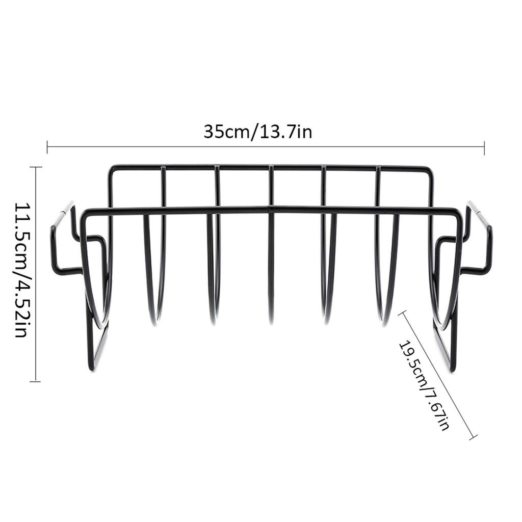 BBQ Rib Holder Metal Lamb Rib Grilling Stand Nonstick Chicken Rack BBQ Grill Accessories For Garden Barbeque Parties Family