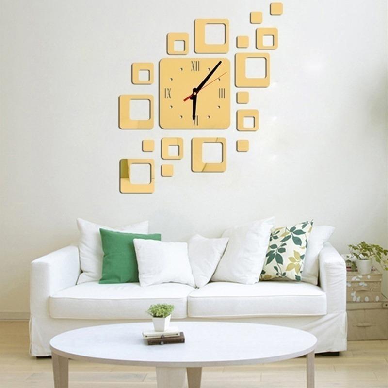 Modern Design 3D Clock DIY Wall Clock Mirror Room Bedroom Kitchen Wall Sticker Home Decor