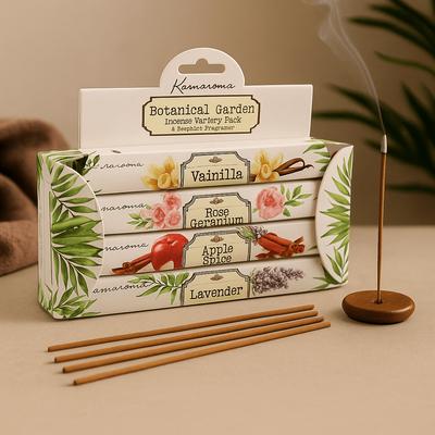 Incense Gift Set, 4 Assorted Fragrances Botanical Garden