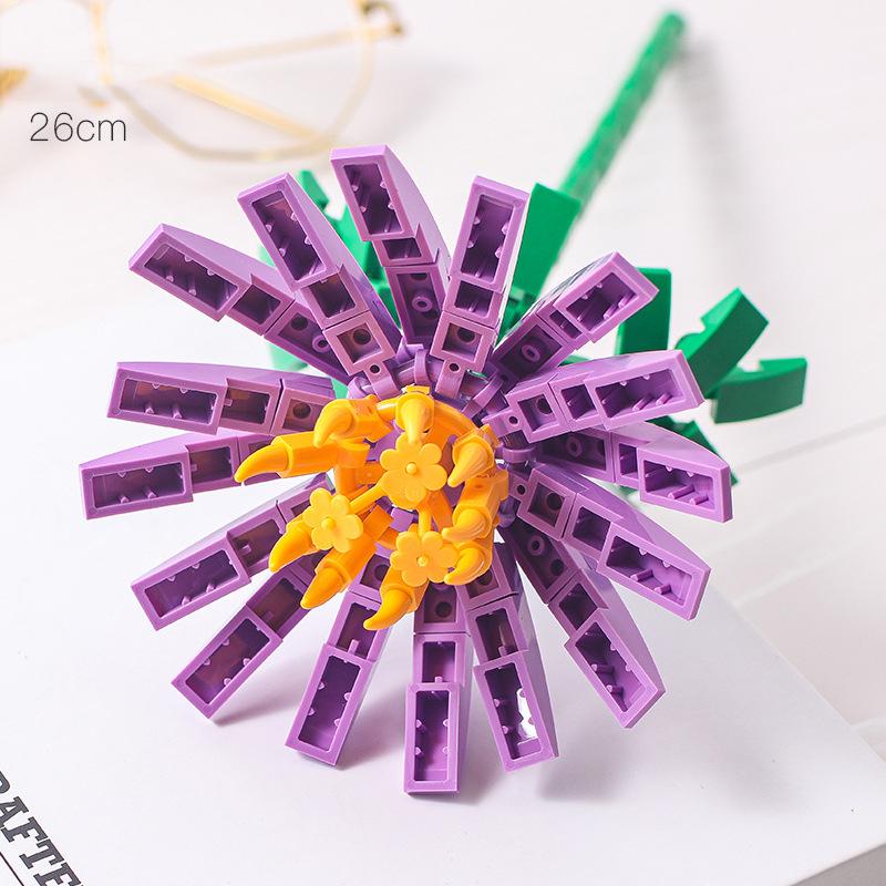 Plastic Small Particle Building Blocks Flower Three-dimensional Puzzle Children Gifts Educational Toys