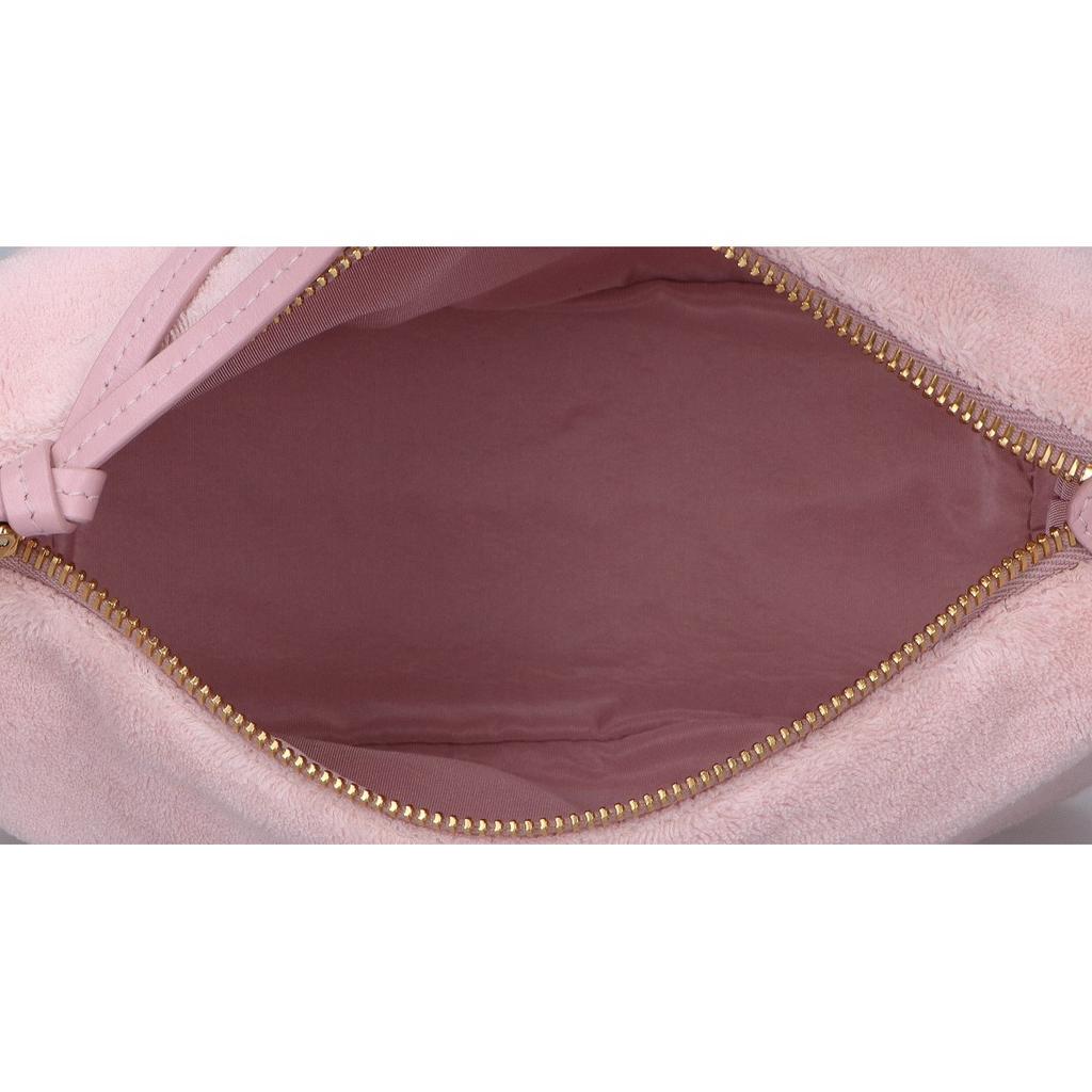 MIUMIU Excellent condition 5NE841 Pile material terry cloth mini bag canvas staple one-shoulder bag Handbag Pink / GD HardwareUsed