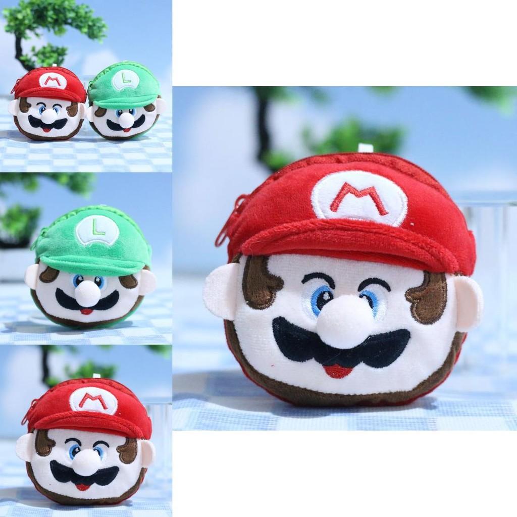 Adorable Super Mario Plush Toy Coin Purse Keychain Soft Doll Accessory For Kids