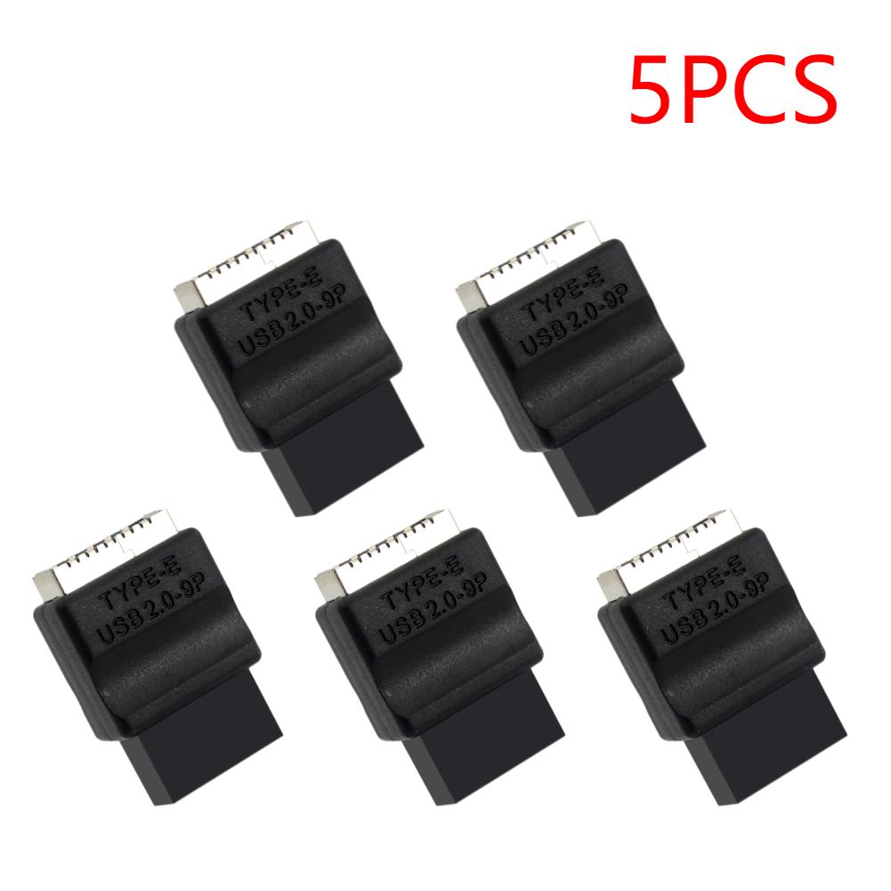 Motherboard USB 2.0 9-Pin To Type-E Front Panel Header Extension Adapter Male To Female Adapter for Desktop PC