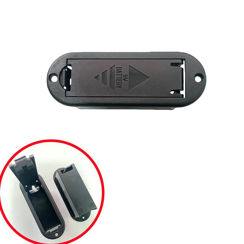 DIY Accessories 9V Battery Case Holder Cover Box Black for Acoustic Guitar Bass Pickup Essential Guitar Parts Set