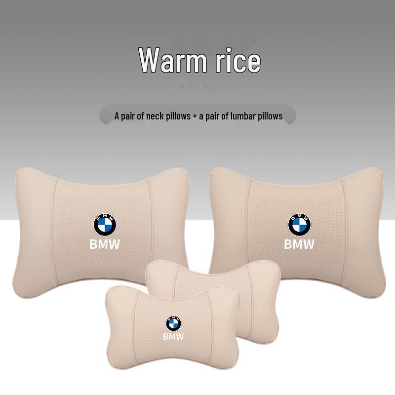BMW Headrest & Lumbar Support Pillow - Fits X1, X3, X5, and 1/3/5/7 Series for Neck Protection & Interior Decoration