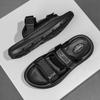 Fashion Quick Dry Summer Slippers for Men Soft Bottom Half Drag Slides Leisure Walk Sandals Outdoor Beach Flats Versatile Man Flip-flops