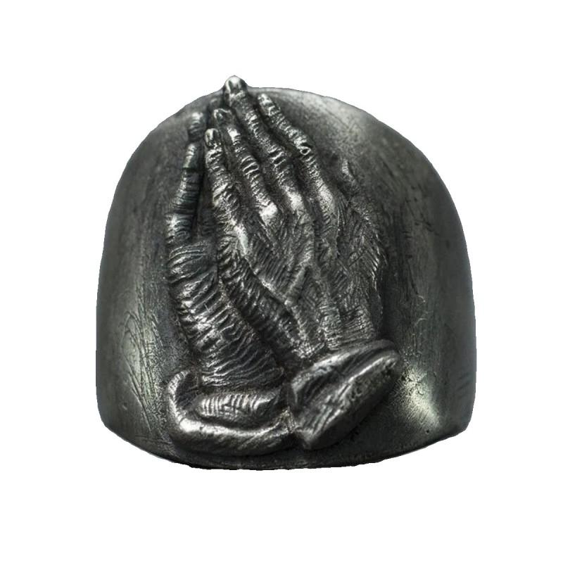 Verstellbarer Offener Ring Herren Damen Vintage Retro Sterling Geometrisches Drei Affen Design Statement Schmuck