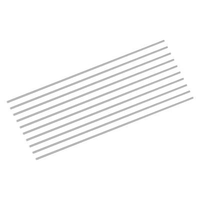 Uxcell Set of 304 Stainless Steel 1mm X Solid Metal Round Lathe Model DIY Metalworking 10-Piece Rods, 102mm, Shafts, Bars, Materials, Airplanes, Cars,