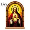 Exquisite Acrylic Table Centerpiece Catholic Statue Ornament, Tabletop Centerpiece, Freestanding Christian Unique Office Desk Accessories Religious