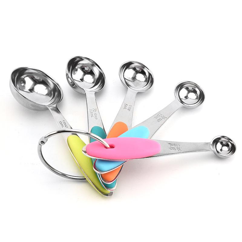 10-Piece Stainless Steel Measuring Cup & Spoon Set with Silicone Baking Tools