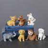 Creative Small Cute Resin Animal Shape Flower Pet Figure Diy Micro Landscape Doll Ornament