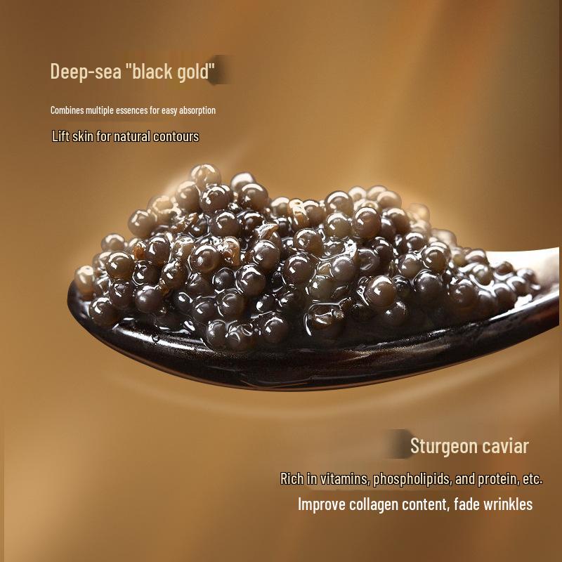 Ji Kou Xiu Kaviar Revitalisierendes Anti-Falten 7-teiliges Hautpflege-Set: Essenz, Toner, Lotion, Creme und Kosmetika für Schönheitsstudios.