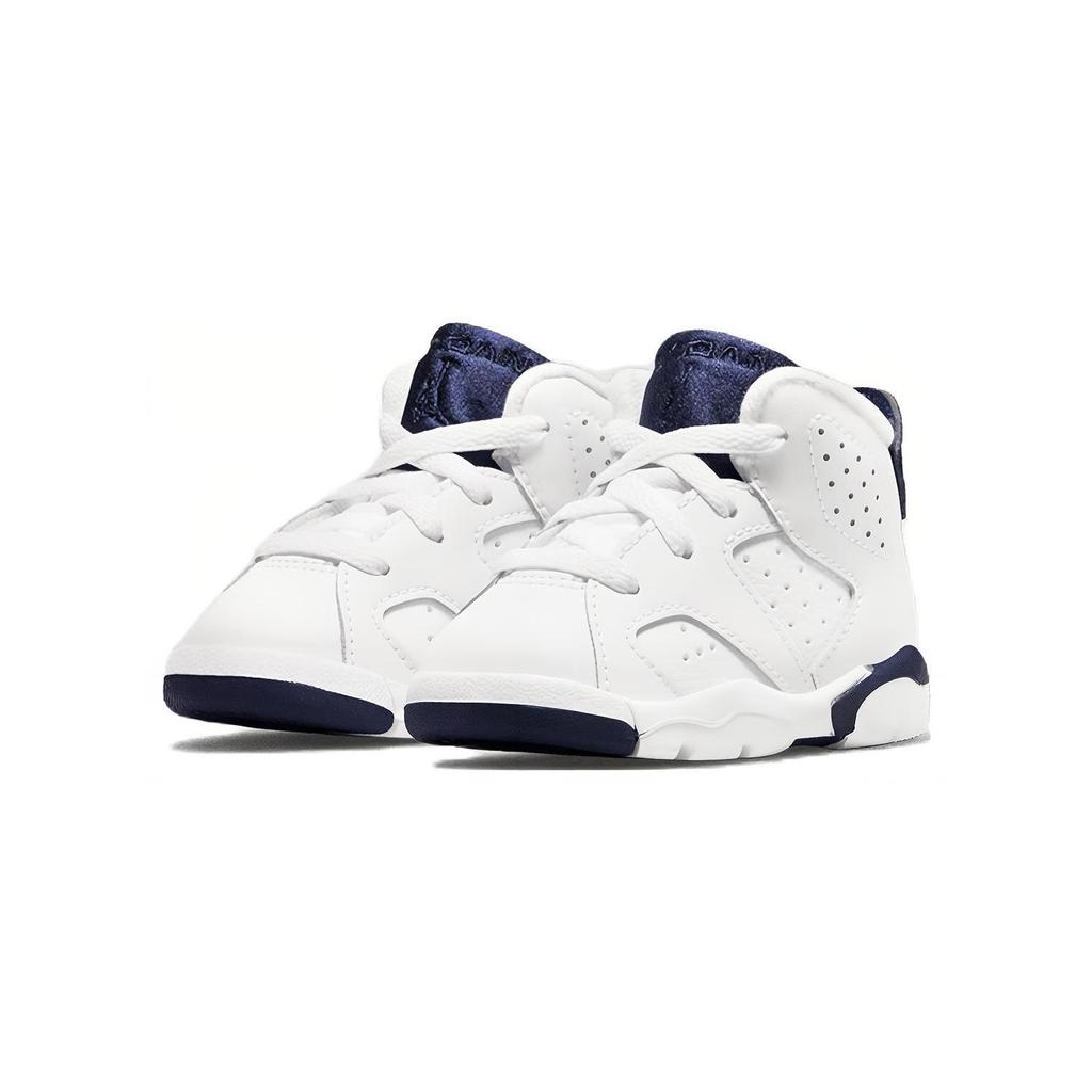 Air Jordan 6 Retro TD Midnight Navy 2022 Baby Sneakers White 384667-141