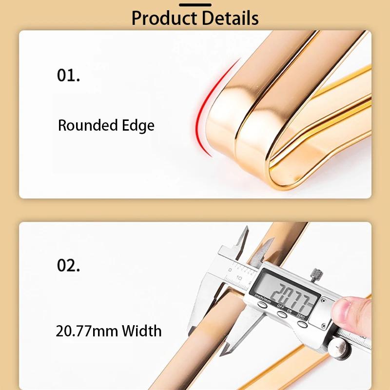 5/10 PEZZI Appendiabiti in Metallo Premium, Appendiabiti di Lusso con Spalla Larga 2,2 cm per Armadio, Porta Abiti in Lega di Alluminio Dorato per Maglione