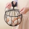 Metal Wire Egg Basket for Collecting Fresh Eggs Sturdy Versatile Egg Holder for Dining Table Kitchen Countertop Farmhouse