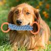 Double-Ring Dog Rope Toy Interactive Tug of War Dog Toy Bite-Resistant Dog Tough Rope Toy for Medium To Large Breeds