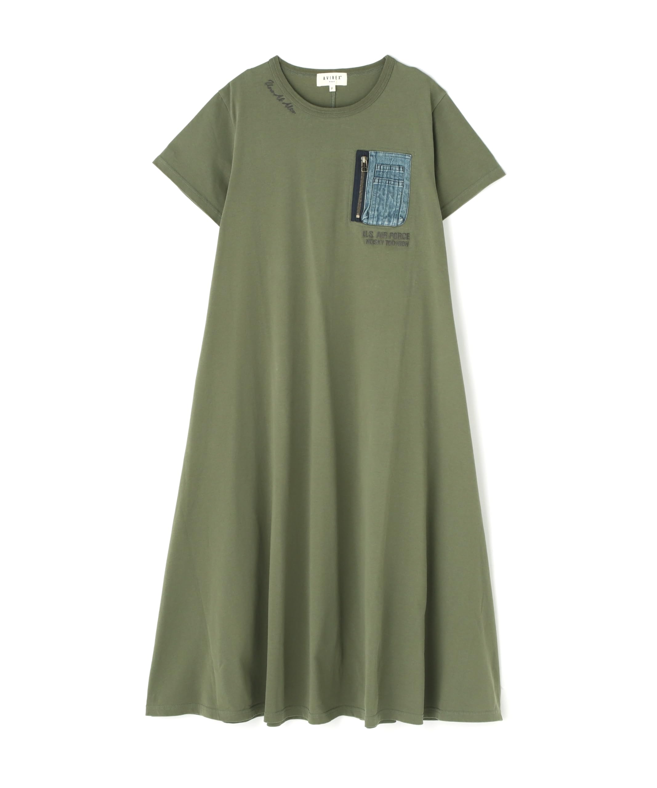 

AVIREX DENIM POCKET FLARE ONEPIECE Women s F 310 Olive 783-5917601