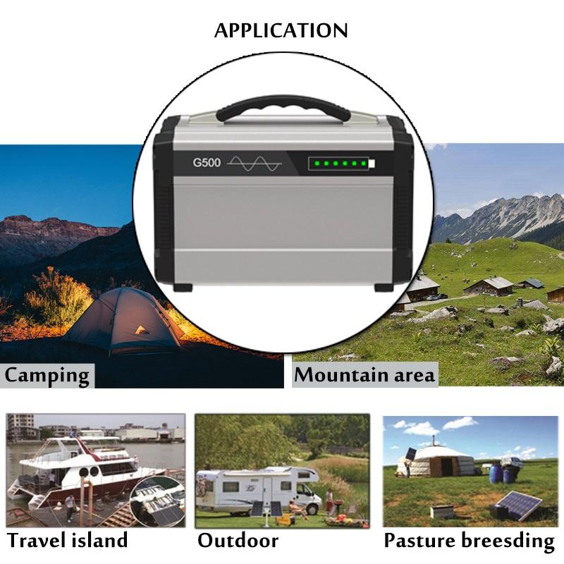 120000mAh 500W Stocare Energie Portabil Invertor Solar Generator UPS Alimentare Undă Sinusoidală Pură USB Afișaj LCD