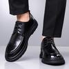 Spring Autumn British Style Dress Shoes for Men New Designer Fashion Cow Leather Shoes Male Solid Color Lace Casual Shoes Man