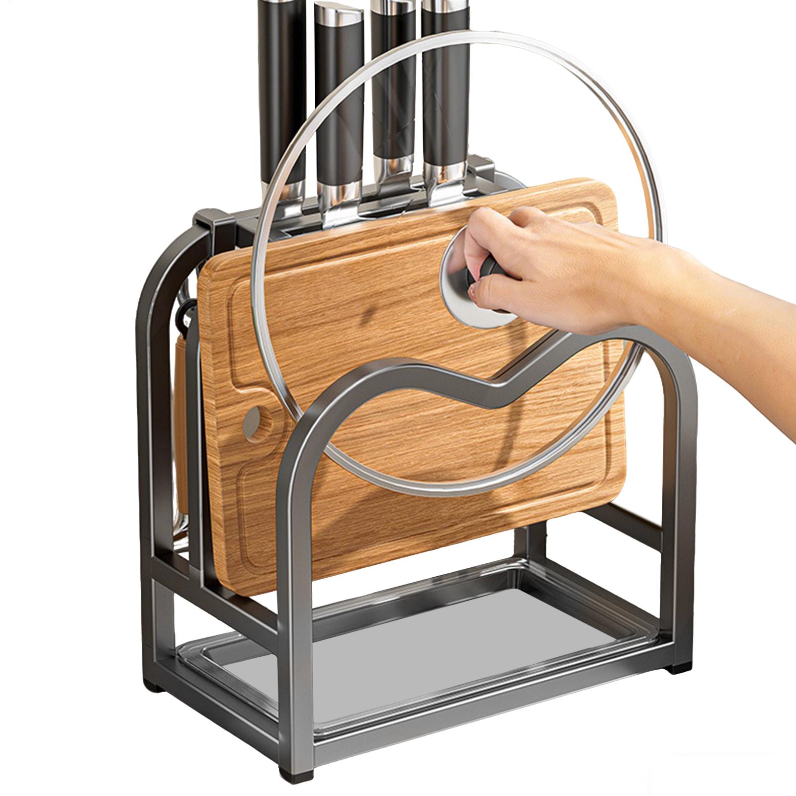 

Pot Lid Storage Rack Quick Drainage Rustproof Space-Saving Utensils Stand Pots Lids Spoons Holder While Cooking For Apartment China Mainland