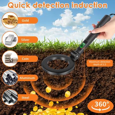 Metalldetektor, faltbarer Golddetektor, Handheld-Metalldetektor mit LCD-Display und 3 Modi, tragbares Metallsucher-Detektorwerkzeug