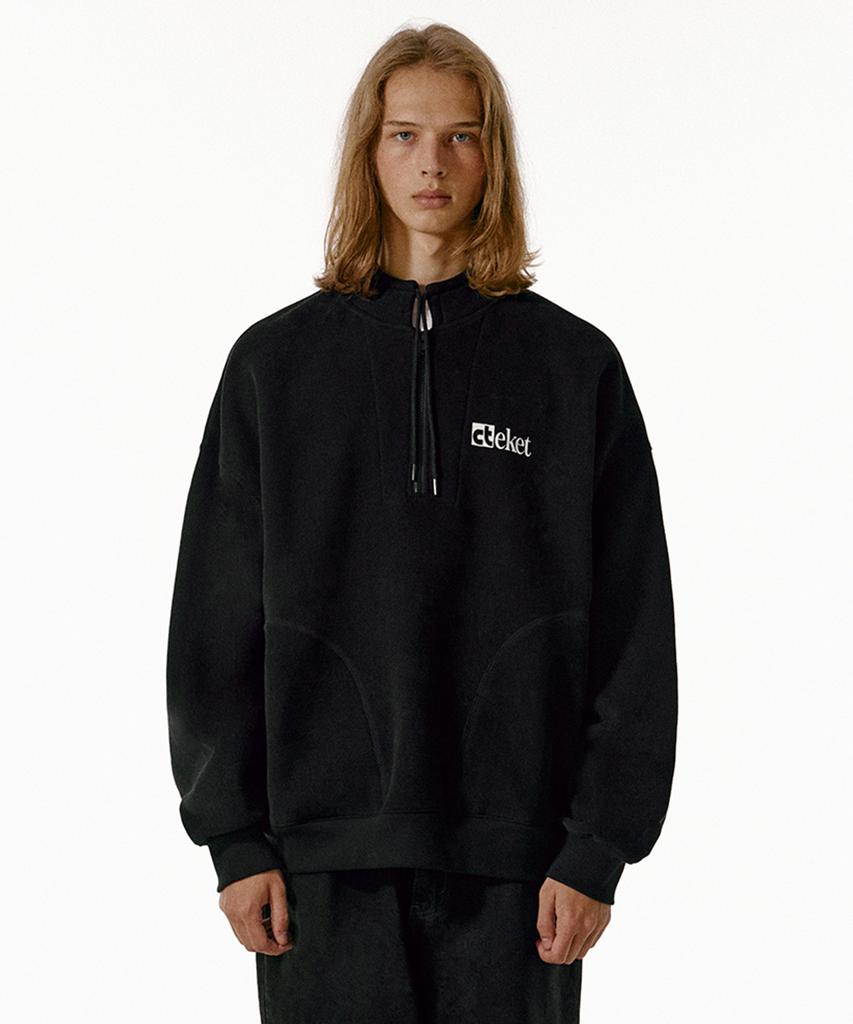 Tekes Plan Half Zip-Up Sweatshirt Black