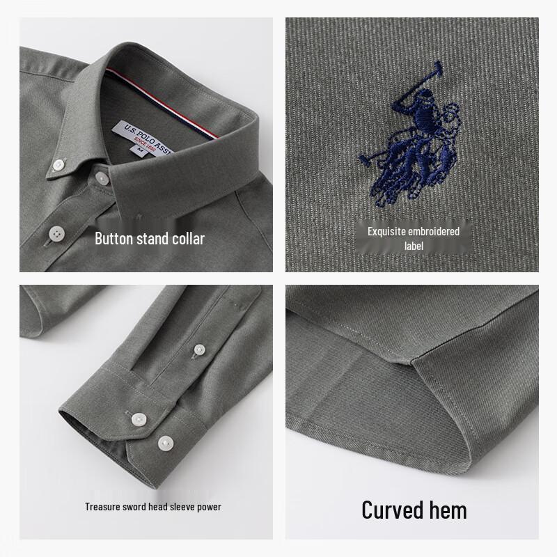 U.S. POLO ASSN. Men's Business Casual Long Sleeve Non-Iron Shirt