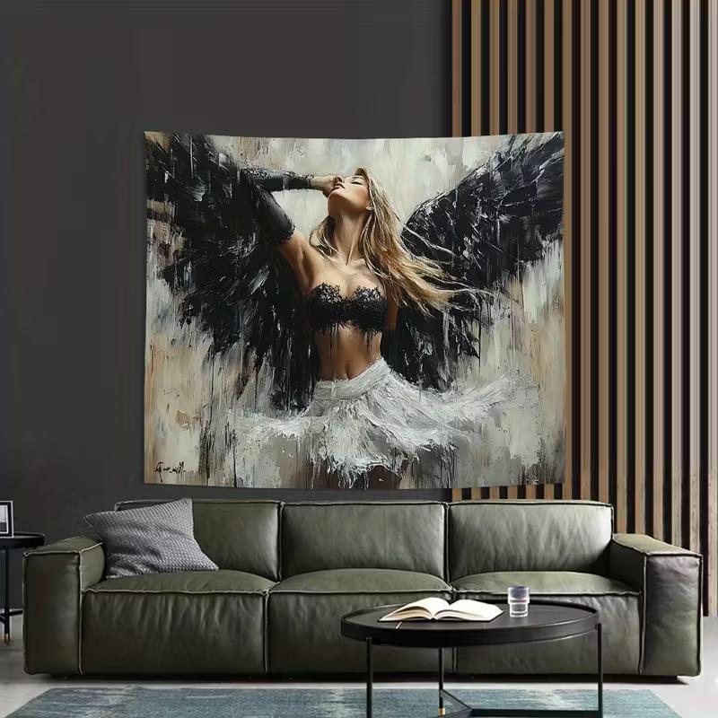 

2D Modern Art Fallen Angel Tapestry Cloth Sexy Woman Decor 47.2x31.5inch/120*80cm
