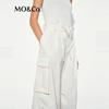 MO&Co. 2025 Summer High-Waisted Parachute Cargo Pants