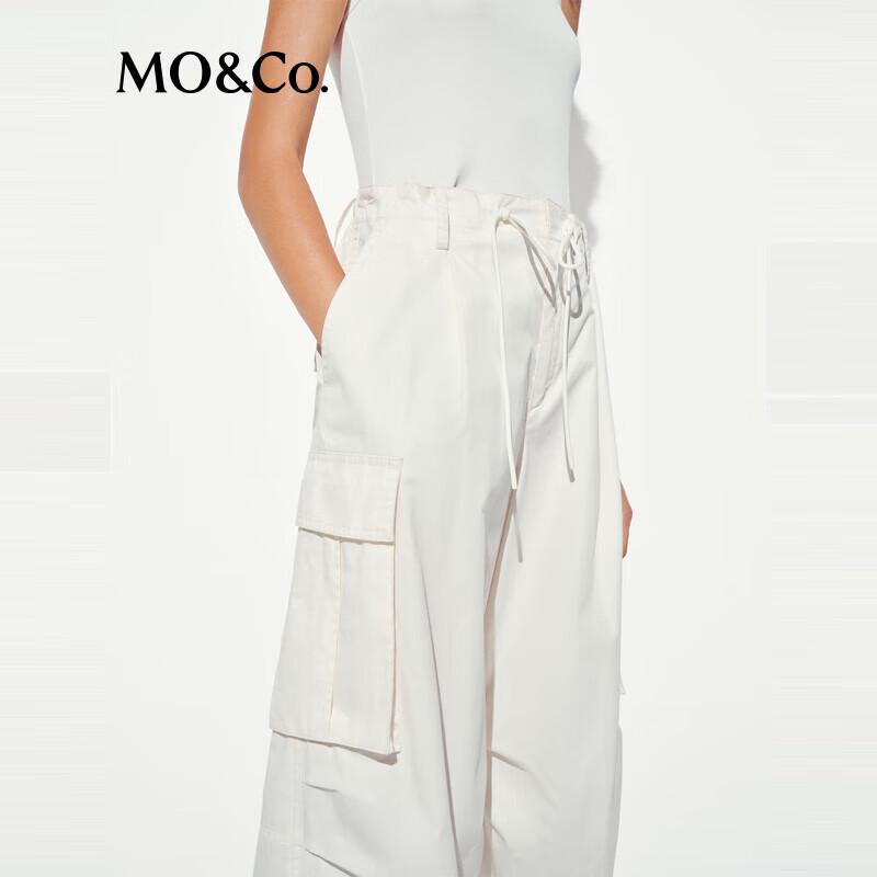 MO&Co. 2025 Summer High-Waisted Parachute Cargo Pants