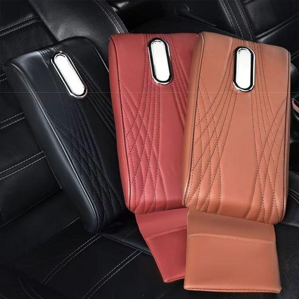 Tissue Box Center Console Cover Pana Leather Arm Rest Protector Car Armrest Cushion  Console Box