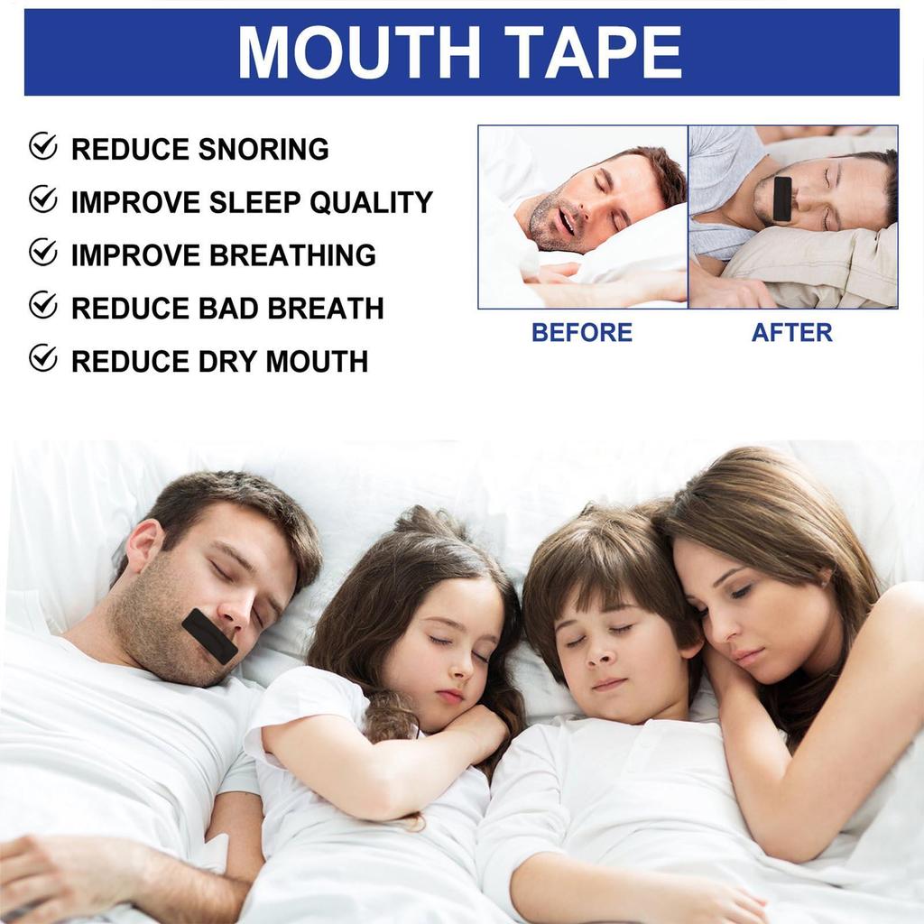 Mouth Tape For Nose Breathing Self Adhesive Strips For Nasal Breathing 30pcs Gentle Snoring Strips For Mouth Prevent Loud