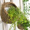 Wall Mount Rattan Basket Wicker Flower Pot Hanging Woven Rattan Vase Baskets Cachepot For Flowers Garden Balcony Home Decor