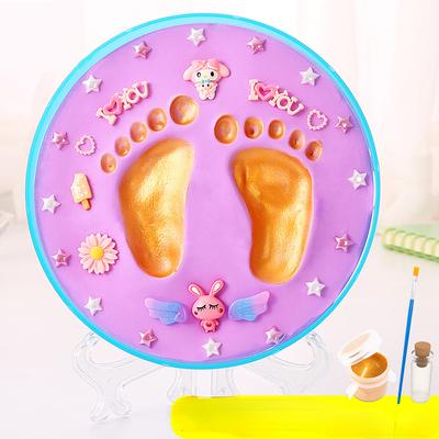 Barro para Impressão de Mãos e Pés de Bebê Crianças Criativo DIY Presente 100 Dias Lua Cheia Lembrancinha Primeiro Ano