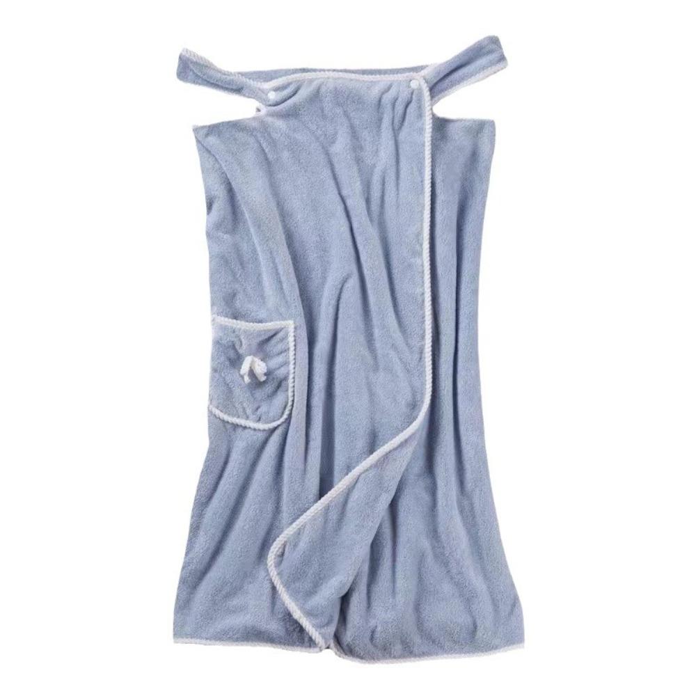 Coral Fleece Bath Skirt Wearable Wrap Home Bath Robe Adult Women Thickened Absorbent Towel Bath Dress