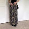 2025 Autumn American Retro Round Print High Waist Slimming Long Skirt